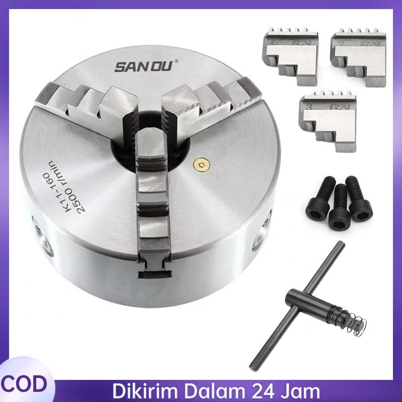 1set Mesin Bubut Cuck Bubut Chuck Bubut As Chuck Bubut Chuck Lathe 3 Jaw Catok Bubut  Chuck Tiga Rah