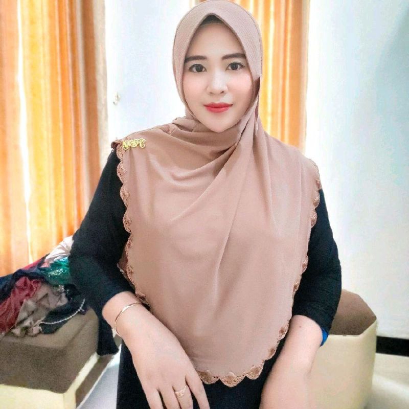 hijab fo damia pinguin sulam cantik