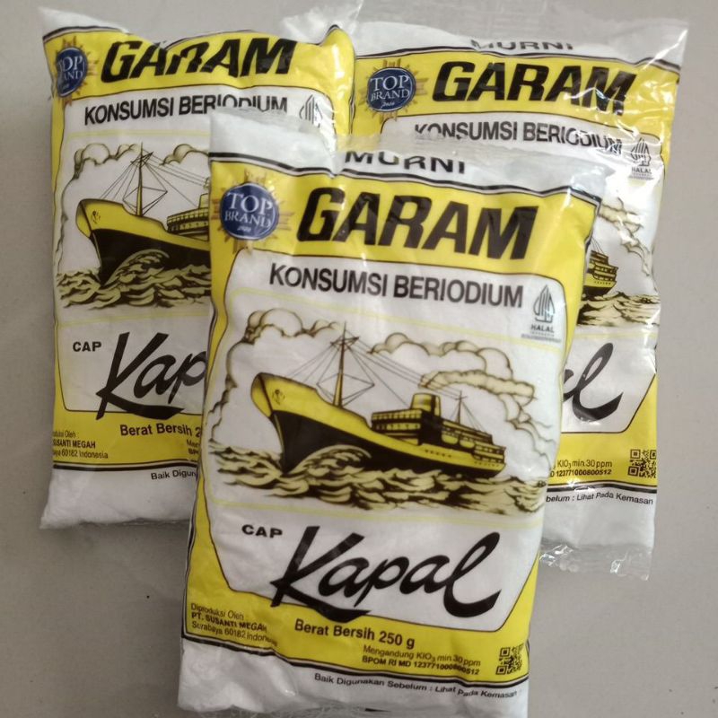 

Garam kapal 250gr isi 3 pcs