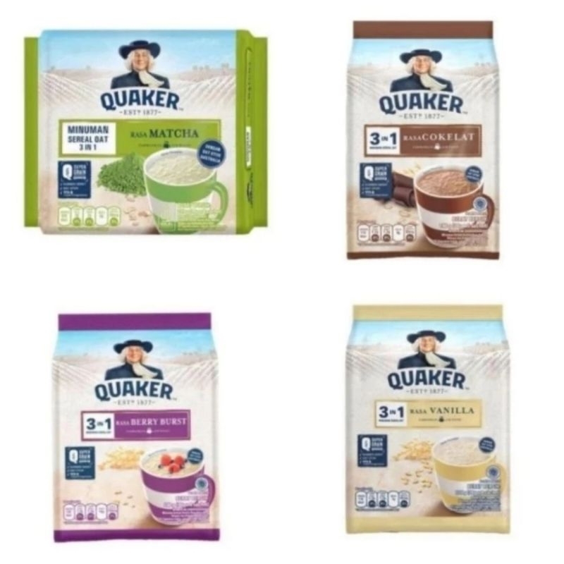 

QUAKER 3in1 Minuman Sereal Oats Kemasan Pouch (8 sachet) pilih varian