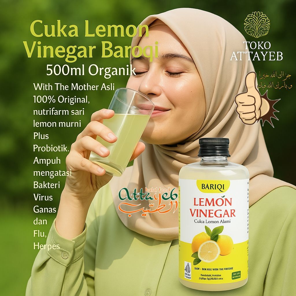 

Lemon Baroqi 500ml Organik With The Mother Asli 100% Original nutrifarm sari lemon murni Plus Probiotik Ampuh mengatasi Bakteri Virus Ganas dan Flu, Herpes