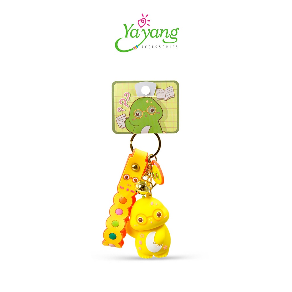 YAYANG Nailong Dinosaurus Kacamata Bunga Krincing Strap Lucu Berat - Nailong Gantungan Lucu - NZH160