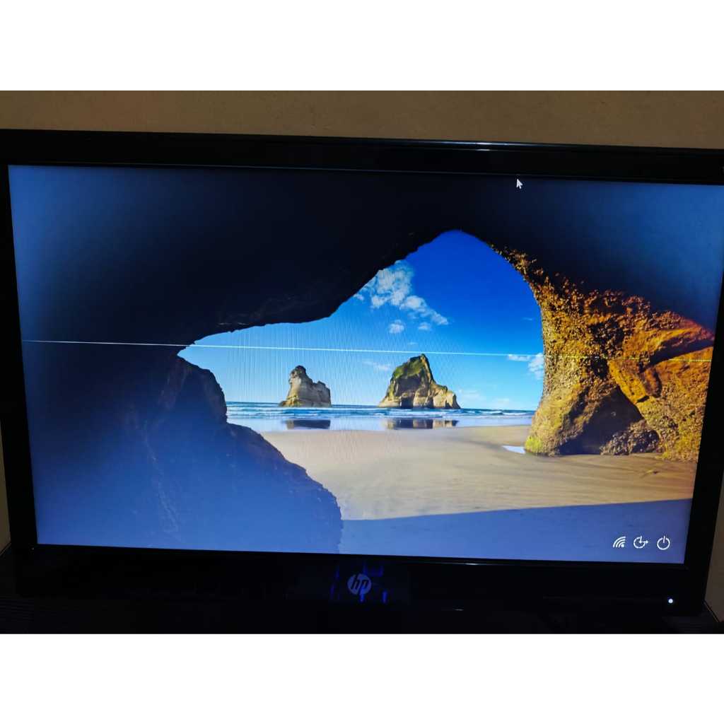 Monitor Komputer Bekas type HP 19ka (minus bergaris) Bonus (Include) Kabel Power + VGA