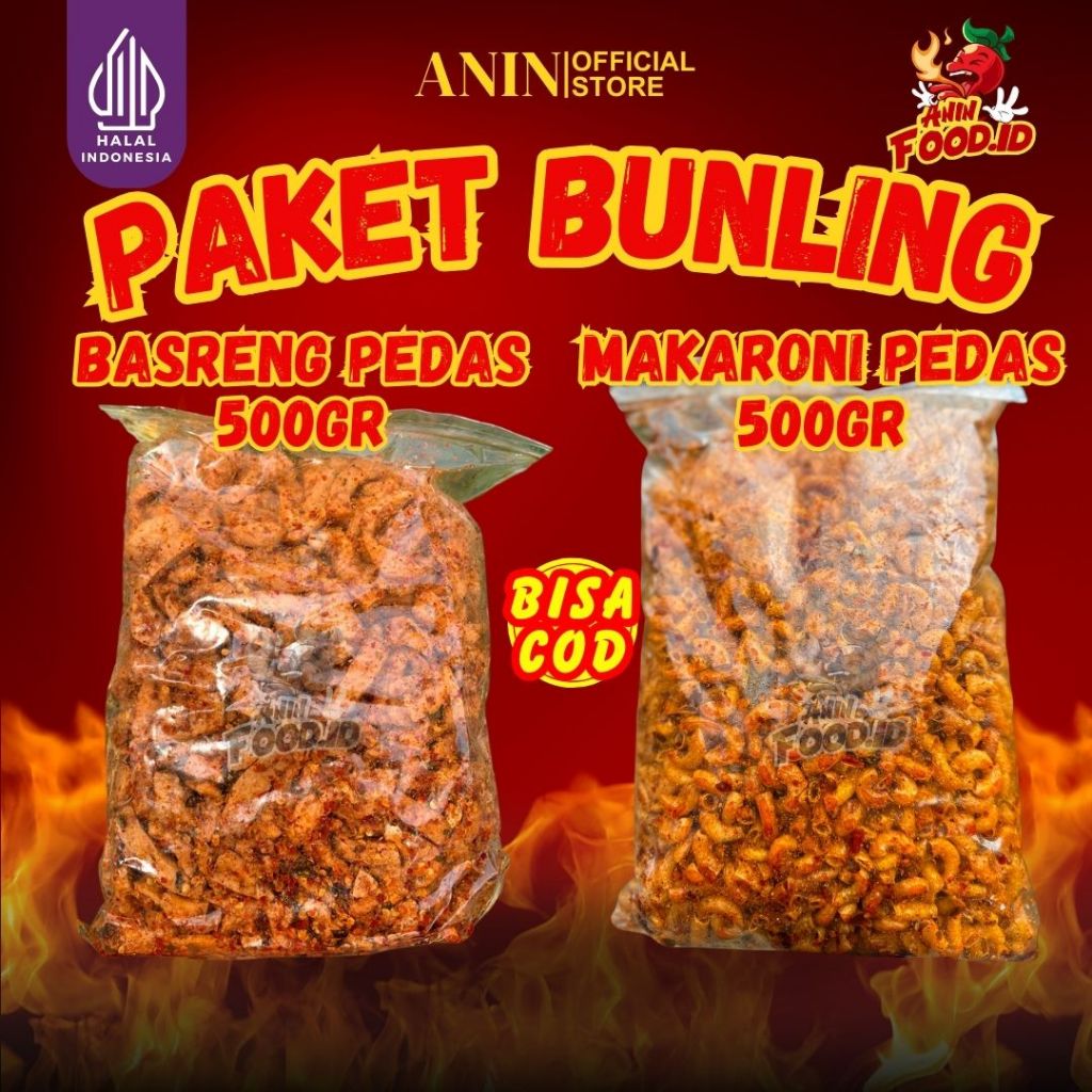 

PAKET BUNDLING BASRENG PEDAS + MAKARONI PEDAS KEMASAN 500 GRAM