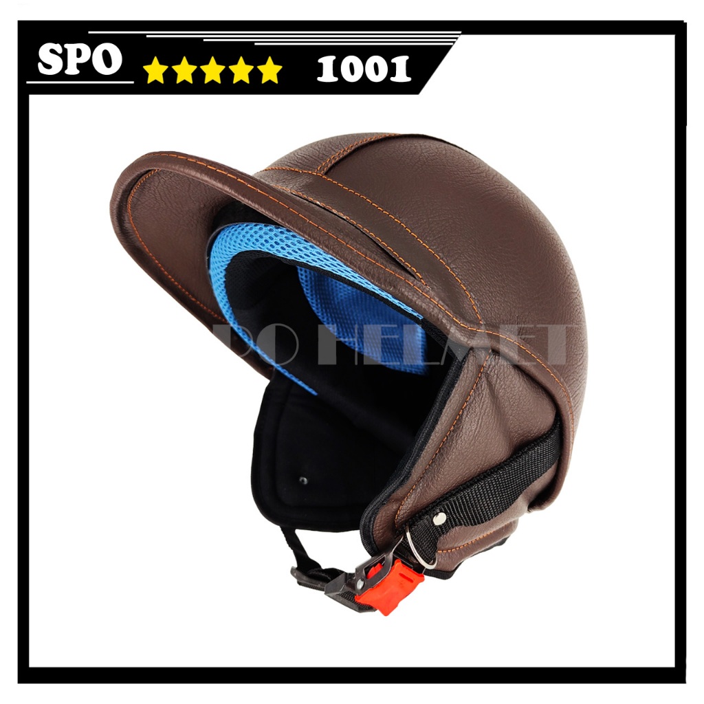 MO3 Helm Klasik Kulit Dewasa Helm Mosar Topi Helm Berkuda Helm Sepeda