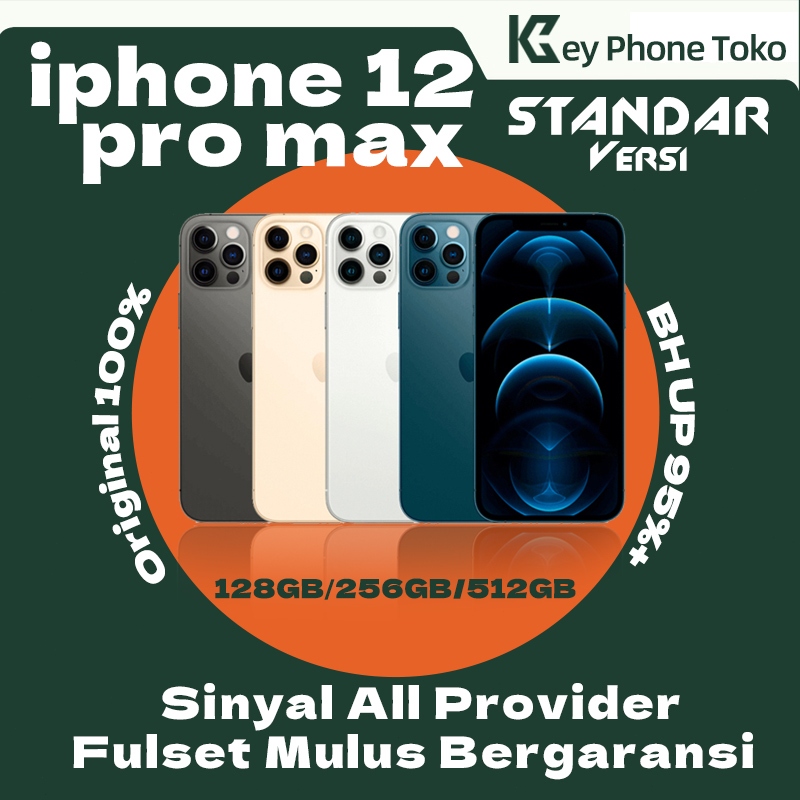 iPhone 12 Pro Max 128GB 256GB Tangan kedua 100%ORI LCD MULUS NORMAL FULSET Garansi 3 bln