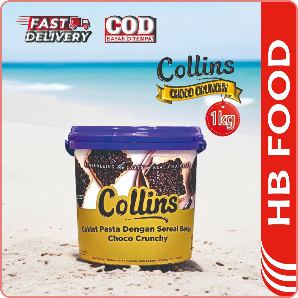 

Maknyuss1 Collins Choco Crunchy 1 Kg - Coklat Pasta Dengan Malt Krispi - Selai Coklat - Menu Sarapan