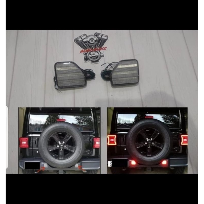 led reflector jeep jl 2018up led bumper belakang jeep jl