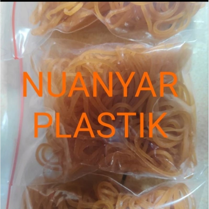 

karet gelang lingkaran besar warna kuning pack kecil per 50 gram