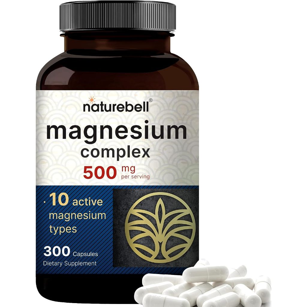 NatureBell Magnesium Complex 500mg Glycinate, Citrate, Taurate& More | Magnesium Triple1,000mg, 240 