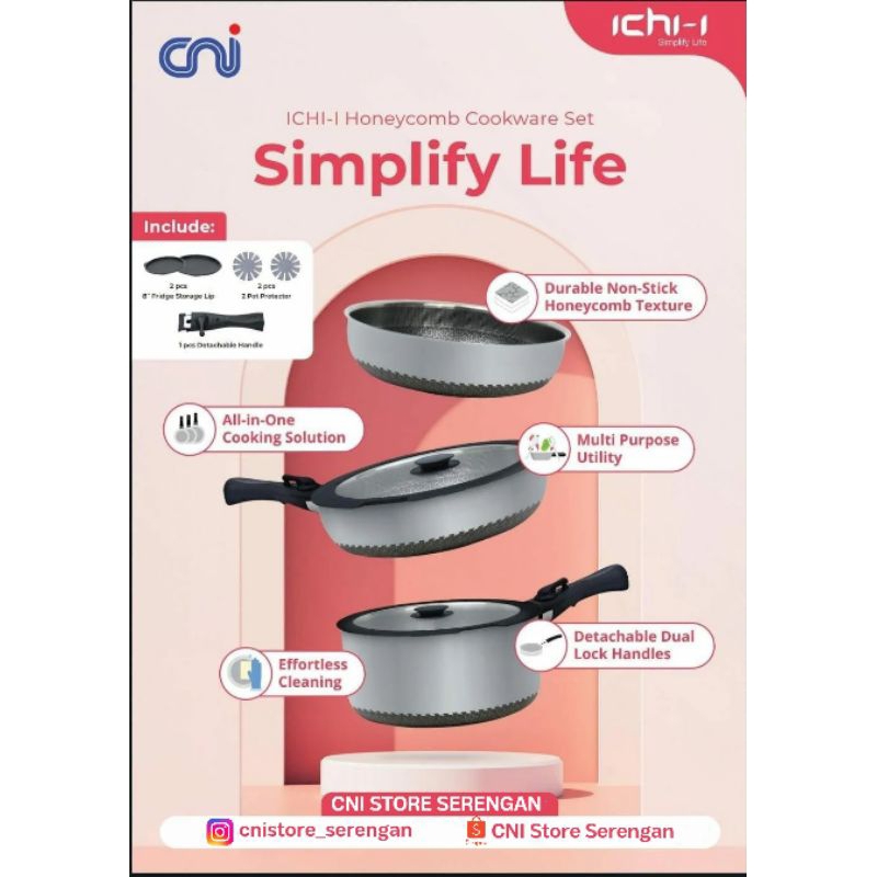 Cookware Set CNI ICHI - I HONEYCOMB COOKWARE SET