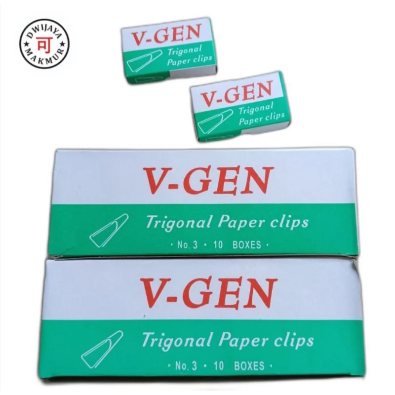 

Trigonal Paper Clips / penjepit klip kertas kecil (1 kotak kecil)