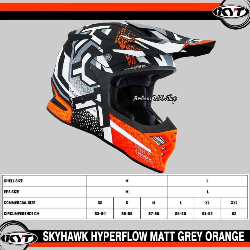 KYT - SKYHAWK HELMET - TRAIL CROSS TRABAS ENDURO GRASSTRACK