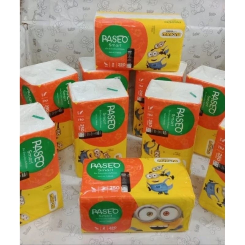 Tissue Paseo 250 sheet 2 ply Facial Tissue