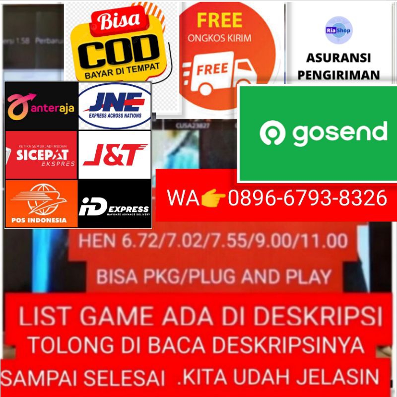 JASA ISI GAME PS4 HEN 320GB/500GB/1TB/2TB BISA REQUEST GAME ISI SAMPAI PENUH