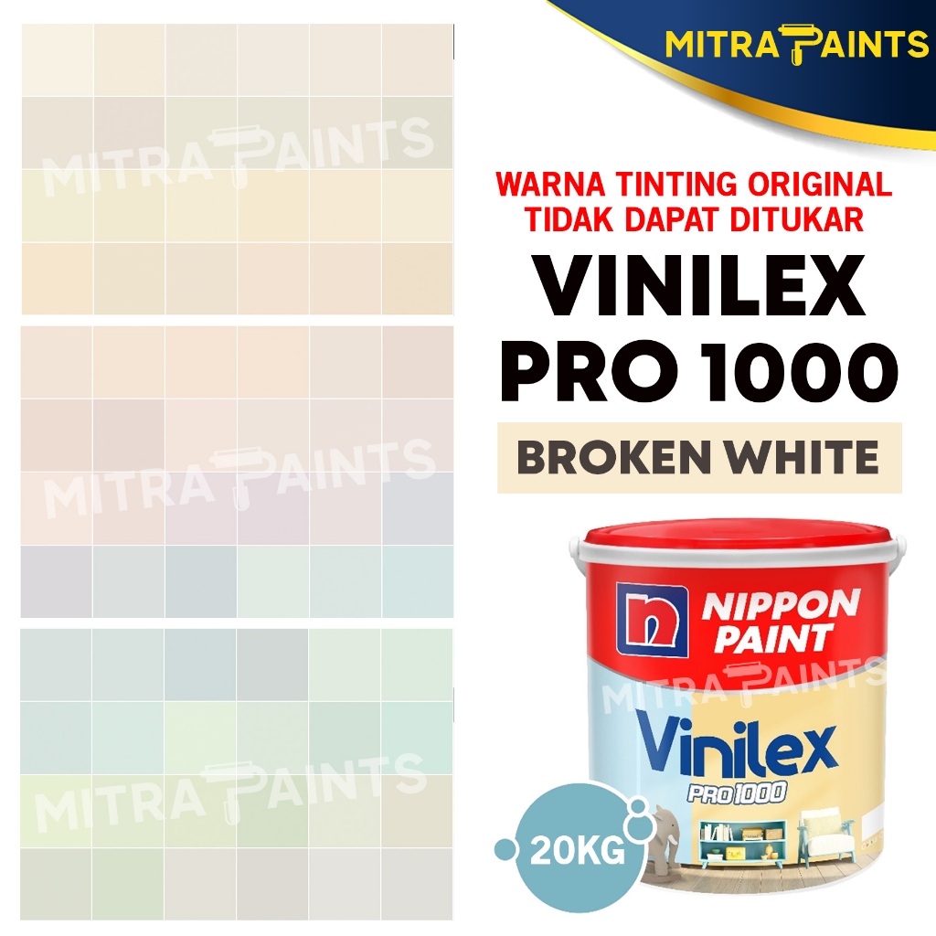 NIPPON PAINT VINILEX PRO 20 KG PAIL / INTERIOR / BROKEN WHITE