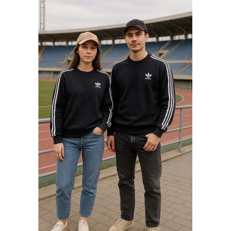 CREWNECK ADIDAS SKATEBOARDING | sweater/ crewneck adidas hitam list putihPREMIUM ||| Crewneck adidas