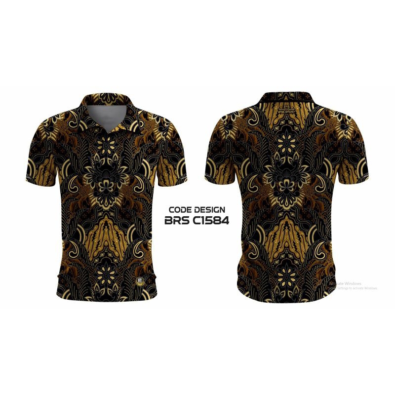 KAOS POLO BATIK FULL PRINTING KUALITAS PREMIUM
