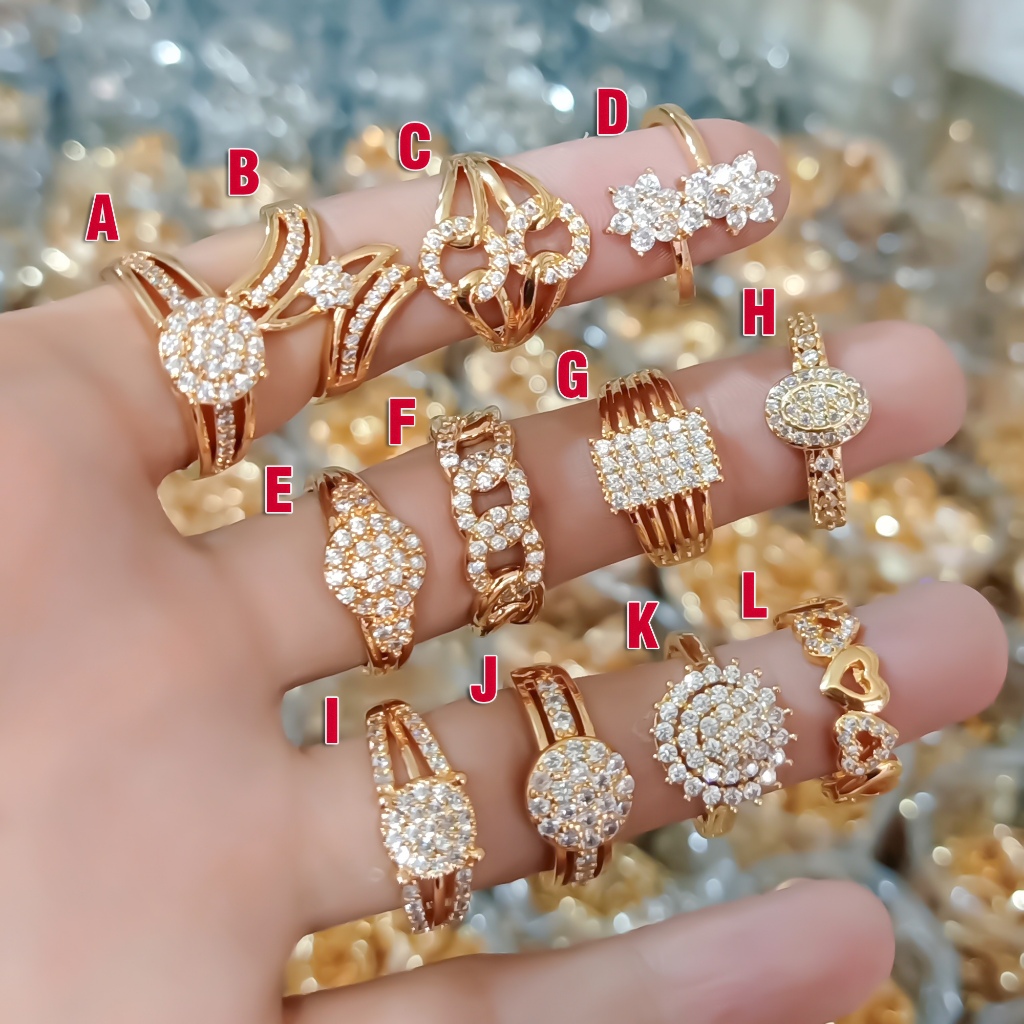 Cincin Xuping Emas Berkilau, Model Terbaru 2025 untuk Wanita