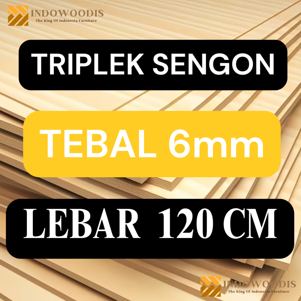 TRIPLEK SENGON TEBAL 6MM LEBAR 120CM