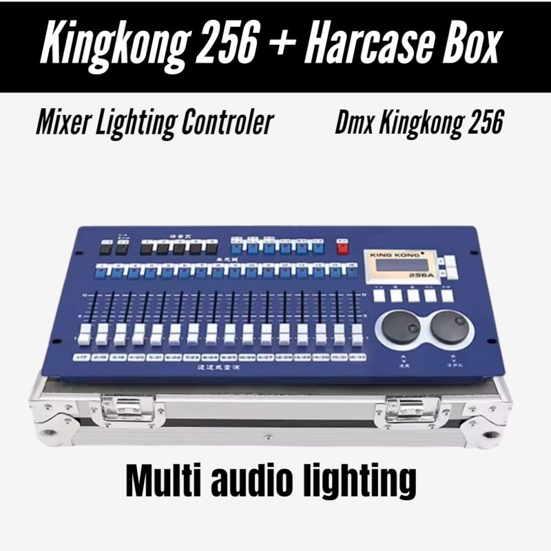 Mixer Dmx Kingkong 256 + Harcase Box Mixer Digital Lighting Controller