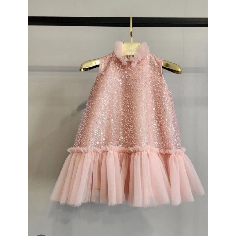 dress pesta anak 01 gaun pesta anak rose gold