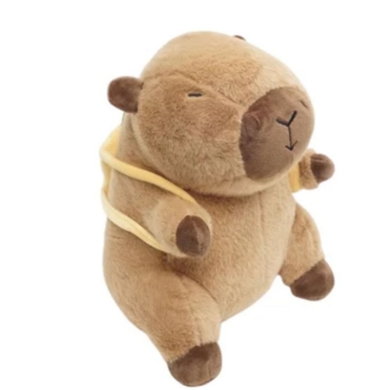Pretty Missy Boneka Plush Capybara Dengan Tas 30 Cm - Cokelat
