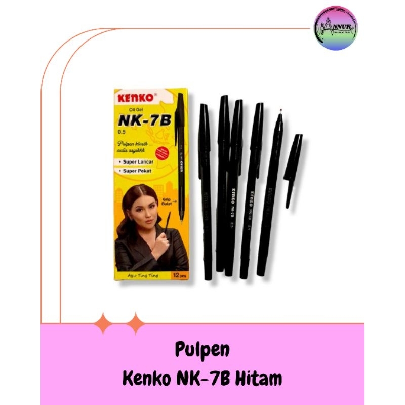 

Pulpen/Bolpoin/Pen Oil Gel Kenko NK-7B Hitam