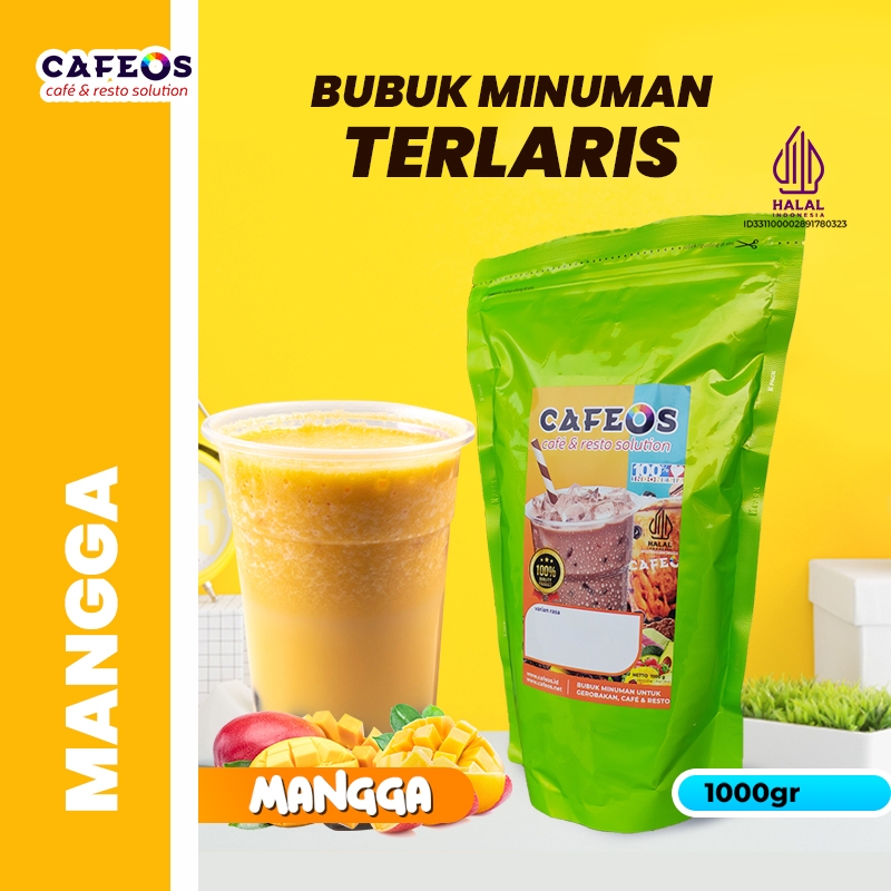 

CAFEOS Bubuk Minuman Rasa Buah Mangga 1 KG Base Milk & Fruits