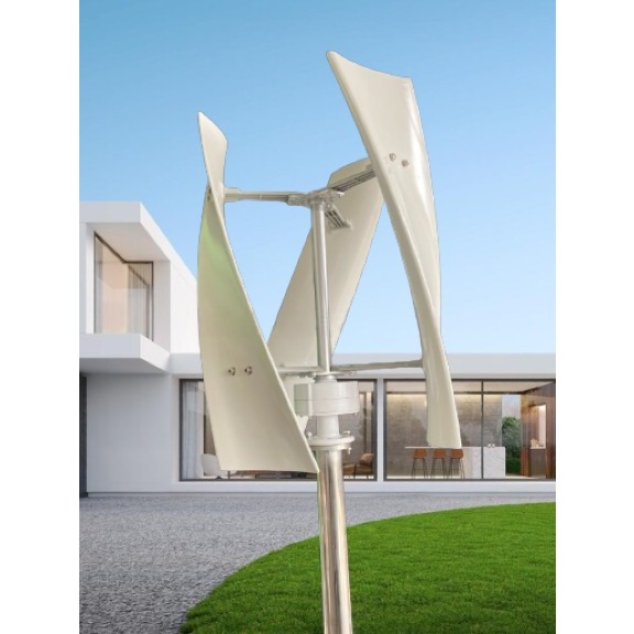 Vertical Axis Wind Turbine (VAWT) Pembangkit listrik Tenaga Angin Turbin Vertikal Helical Blade 200W