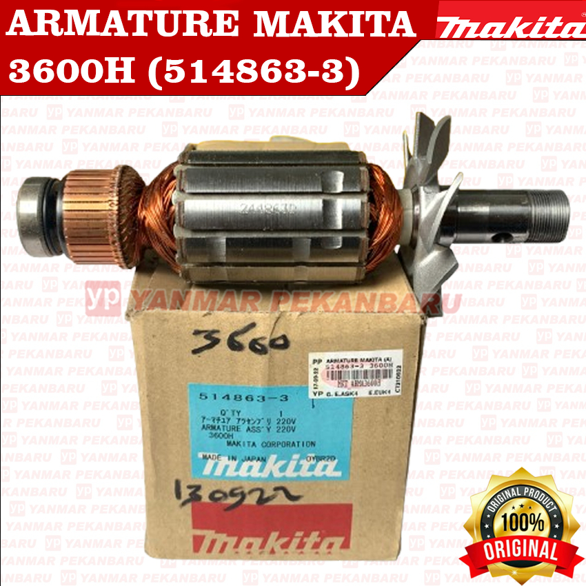 3600H ARMATURE ANGKER ROTOR 514863-3 MAKITA ORIGINAL ASLI