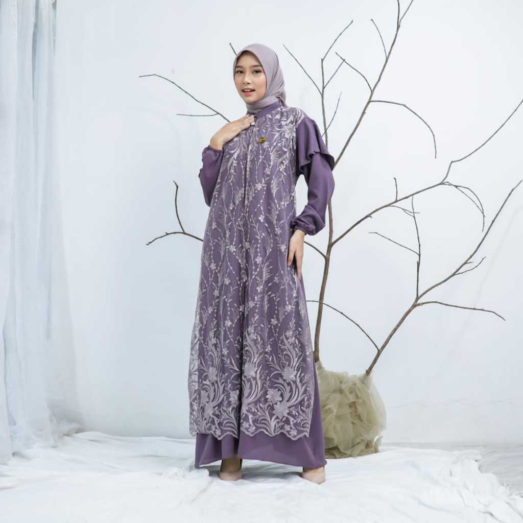 COUPLE DEWASA KANAYA BAHAN CRINCLE BRUKAT BORDIR GAMIS+KOKO BY MR.COLLECTION.GROSIR