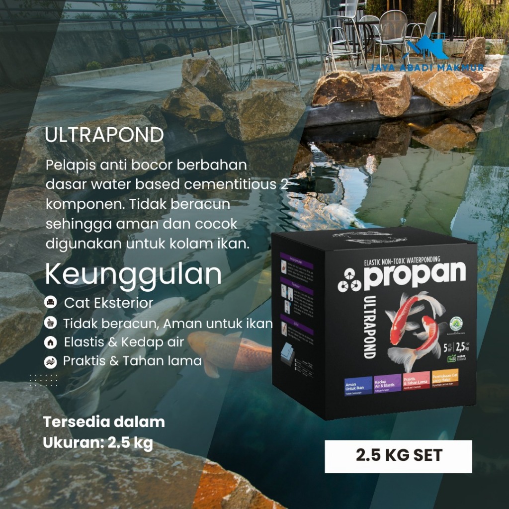 Propan Ultrapond 940 2.5 kg set / Cat Kolam Ikan Anti Bocor Aman untuk Ikan 2 komponen