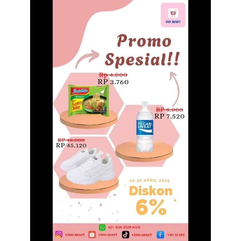 

Promo Spesial/Indomie Soto/Pocari Sweat/Sepatu Sneakers