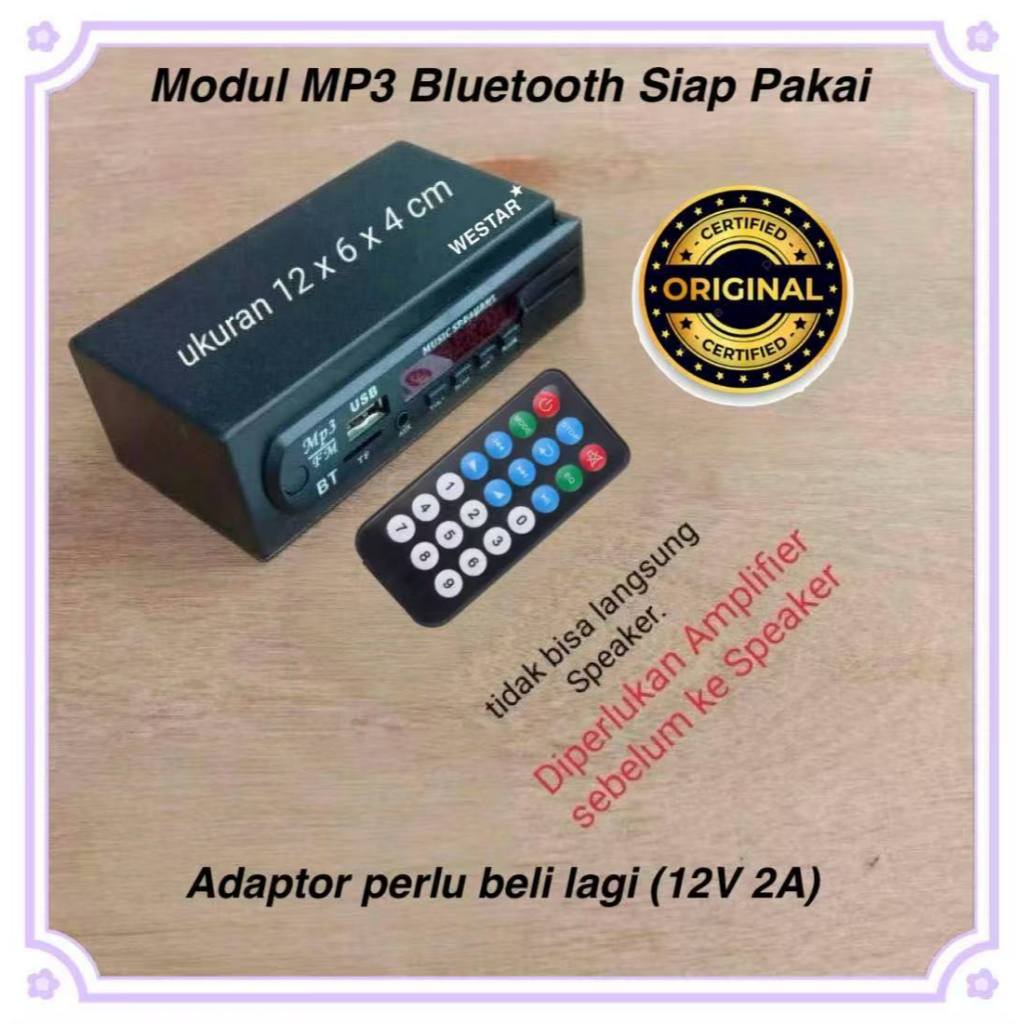 NEW Modul MP3 Bluetooth WESTAR Siap Pakai Plus FM Radio [terbaik][terlaris]
