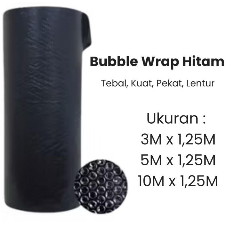 

Bubble Wrap Hitam Tebal Lebar 1,25M x 3M 5M 10M
