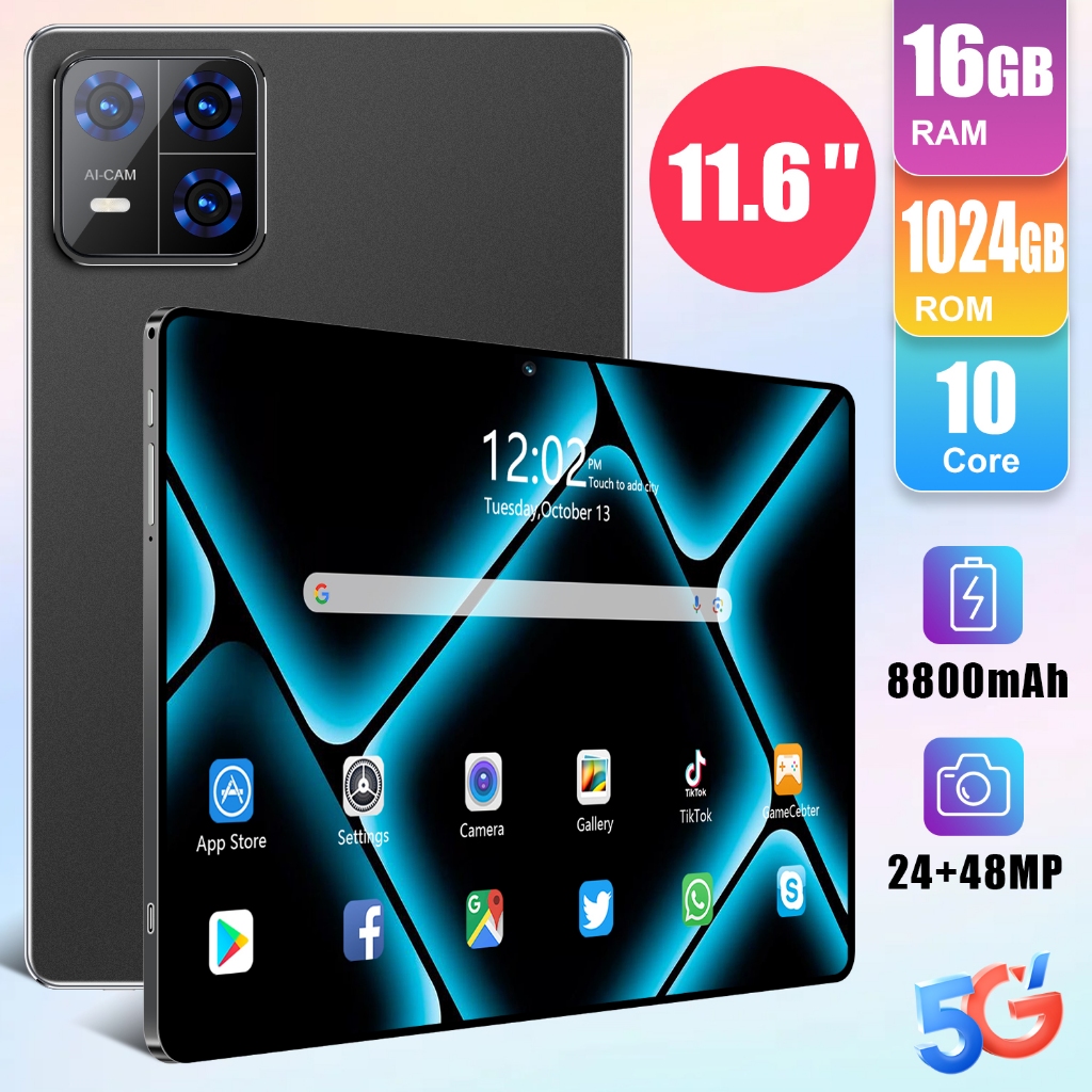 Hancdon tablet Pad7S (16GB+1024GB)11.6inch+5g"iPs Screen hp tablet android 13 8800mAh Dual Sim Card 