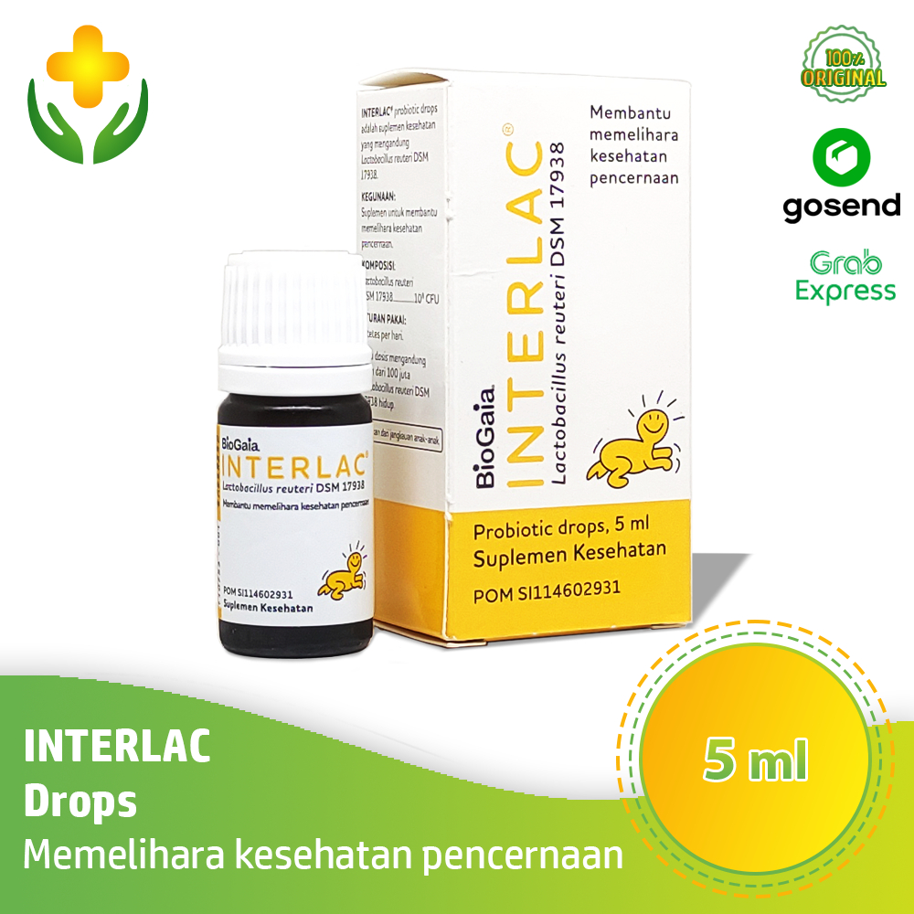 Interlac Drops 5 ml - Suplemen Probiotik Bayi Anak