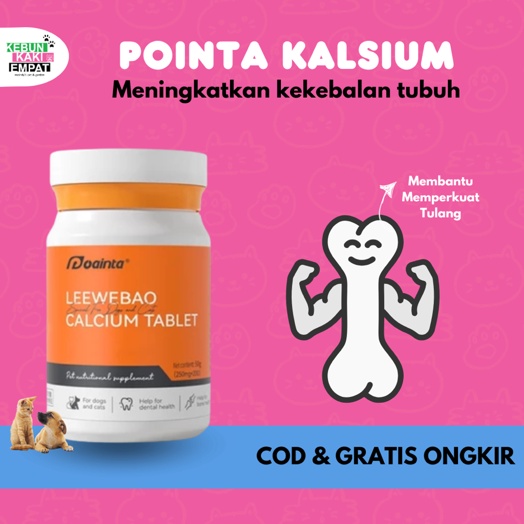 PUAINTA Calcium Kalsium Susu untuk Anjing dan Kucing Suplemen Vitamin kalsium