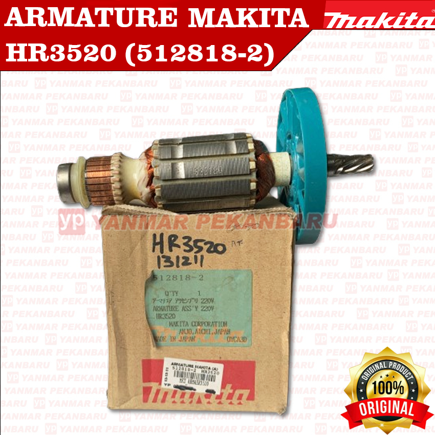 HR3520 ARMATURE ANGKER ROTOR 512818-2 MAKITA ORIGINAL ASLI