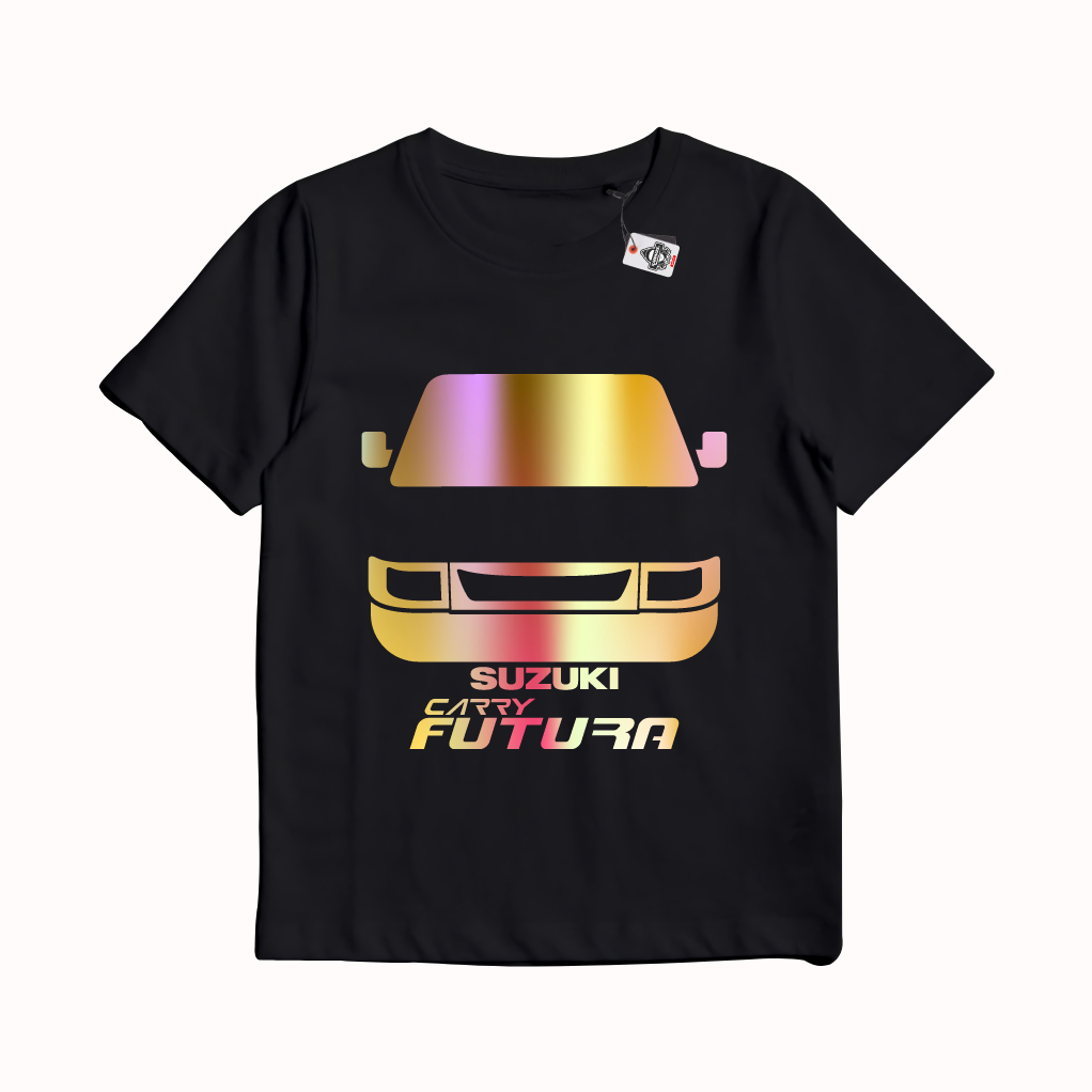 KARIMAKE Kaos Baju T Shirt Distro Anak Unisex Gambar Mobil SUZUKI FUTURA Hologram