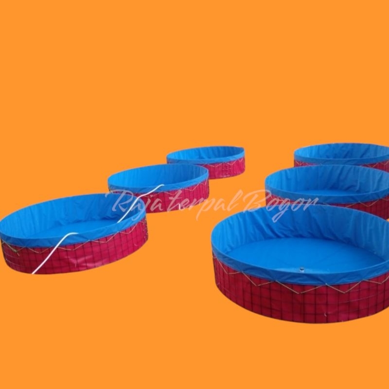 Kolam Bundar Fullset Diameter 2m Tinggi 60cm plus tutup Kolam