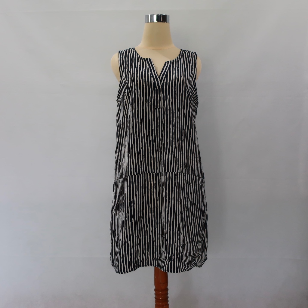 Old N*vy Dress Stripe Navy Putih