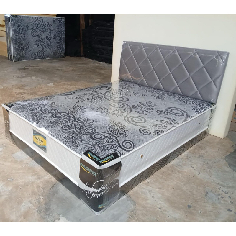 [KEDIRI] Boxi Spring Bed Set Merk Pacific 120 140 160 180 x 200 | Kasur Tempat Tidur Divan Sandaran 