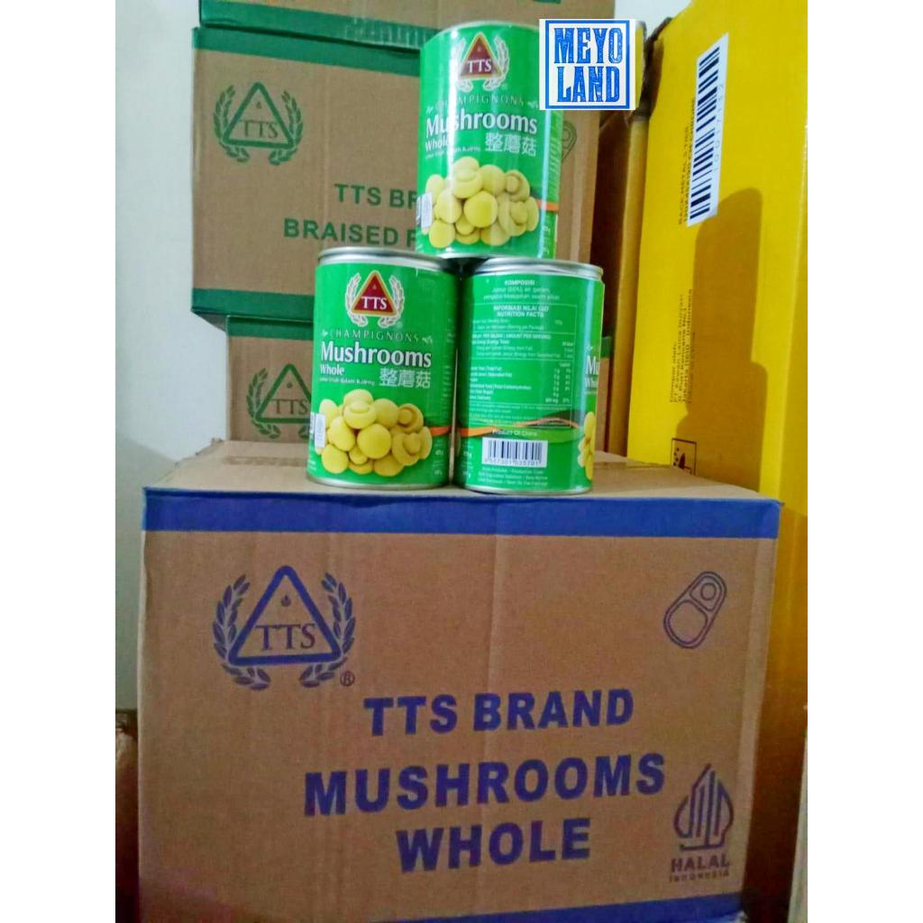 

DUS TTS Campignon Whole Mushroom 425gr KARTONAN Jamur Kancing Kaleng Champignons 425gr