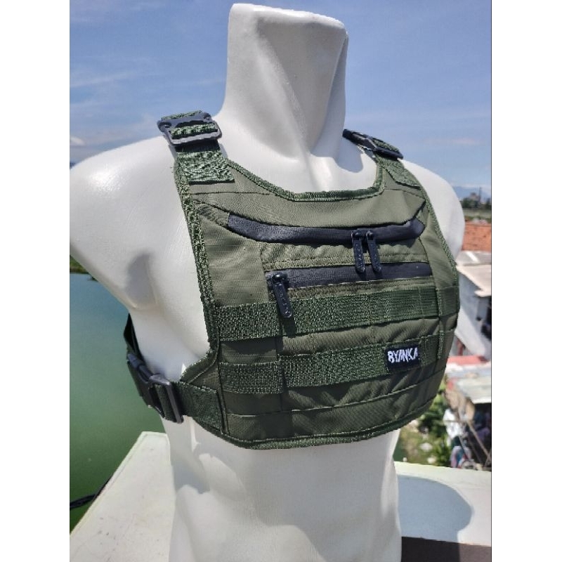 BYANKA - Tas Dada Rompi Nr hijau Anti Air // Chestbag ojol anti air
