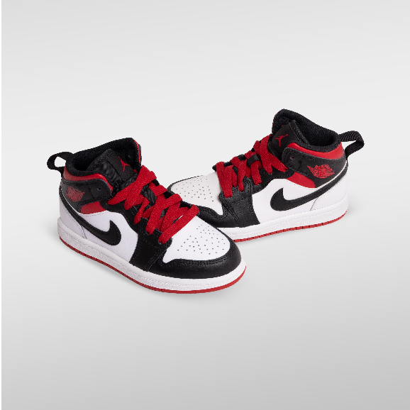 Air Jordan 1 Mid Gym Red Black Toe (PS)