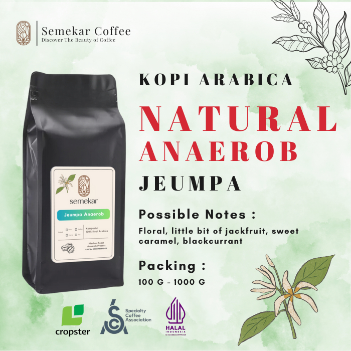 

Semekar Coffee - Kopi Arabica Jeumpa Natural Anaerob Proses Roasted Beans