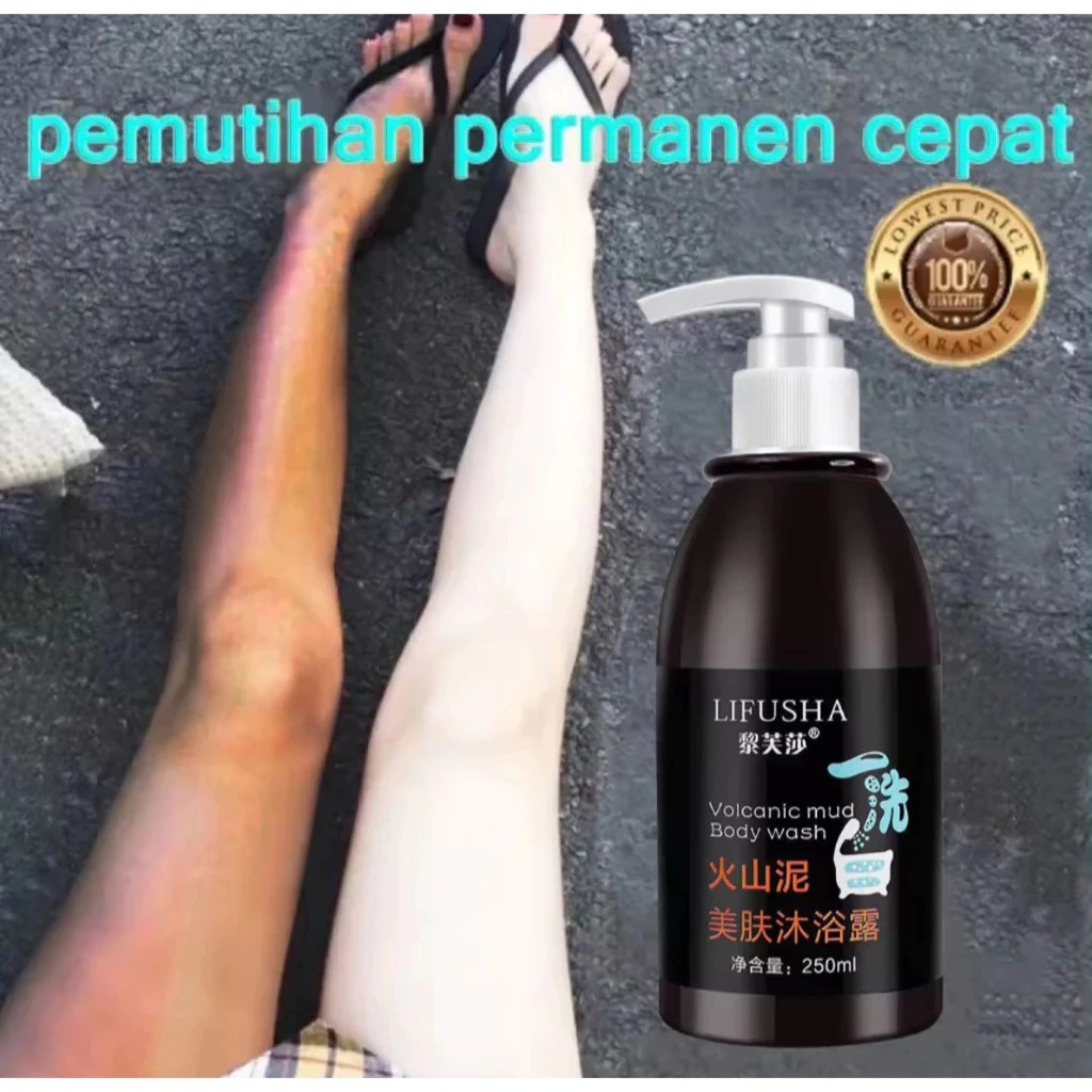 Sabun Lumpur Vulkanik Sabun Whitening Ampuh Memutihkan Badan dan Wajah Sabun Mandi Cair Lumpur Vulka