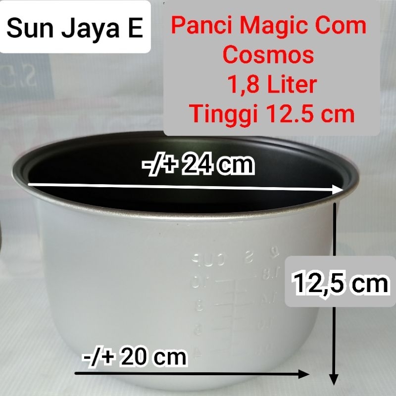 Panci Magic Com Cosmos Crj 323s 3301 3302 3305 3306 3307 3126 DLL tinggi panci 12.5 cm